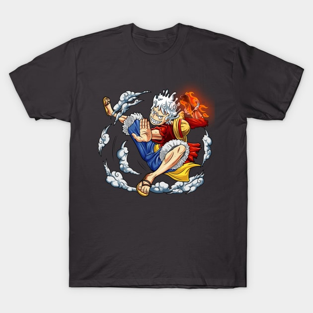 luffy gear 5 T-Shirt by kuzestd